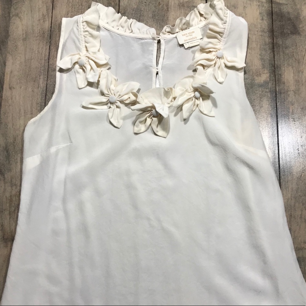 Kate Spade New York Silk White Blouse Size Small